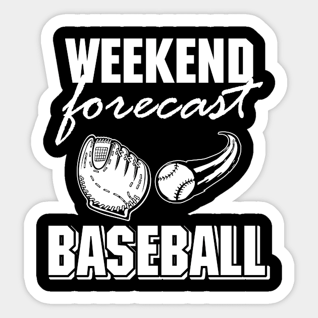 Weekend Forecast Baseball Sticker by paola.illustrations